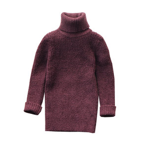 
Girls sweater pullover Korean version of boys middle-aged and middle-aged children's autumn and winter thickened turtleneck base knitted sweater children's solid color sweater