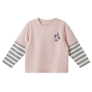 
[Ice Cream Cotton] Borien children's long-sleeved T-shirt 26 new spring clothes for men and women baby fake two-piece boys' tops