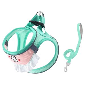 
Dog saliva towel chest and back traction rope bib anti-dirty and anti-licking chest and back pet cat breathable anti-breakaway dog leash