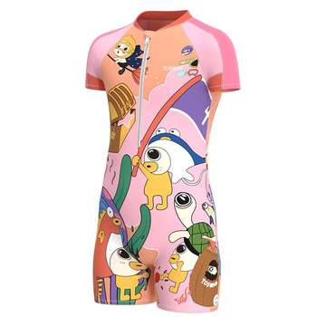 TOSWIM children's swimsuits for girls, boys, middle-aged and big children one-piece sun protection quick-drying girls swimsuits swimsuits 2025 new style
