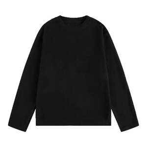 
GOOZI MADE 300g heavy gray long-sleeved T-shirt men's spring cleanfit small collar boys' bottoming shirt