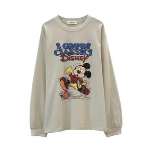 
Nuochu maternity wear casual t-shirt Mickey printed loose long-sleeved top women's autumn fashion petite bottoming shirt