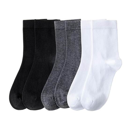 
Songshan Cotton Store Black and White Gray Socks Men and Women Antibacterial Anti-odorant Sweat Absorbent Short Socks Mid-Tube Socks Autumn Thin Cotton Socks Sports