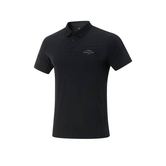 
Li Ning Sportswear Fitness Series Men's High Elastic Breathable Comfortable Wear-resistant Classic Simple Short-sleeved POLO Shirt