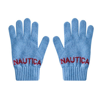 NAUTICA children's clothing warm gloves for boys and girls in autumn and winter children's five-finger dopamine color series