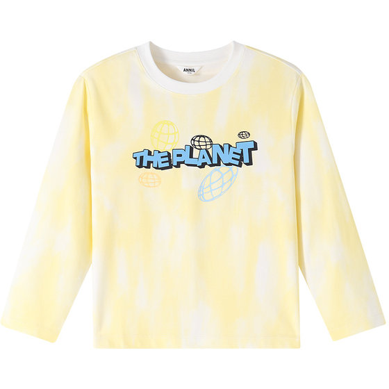 
[Same style in shopping malls] Annai children's clothing boys' round neck long-sleeved T-shirt 2026 spring new model AB611021