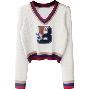 
Soft and waxy milk white cable high-waisted pullover sweater for women autumn and winter new warm twist bottoming sweater outer top