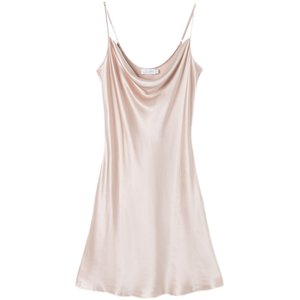 
Nasi silk suspender nightgown for women 2025 summer mulberry silk pajamas swinging collar 22 Mummi hyaluronic acid home clothes