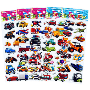 
Excavator three-dimensional engineering car small car stickers kindergarten reward stickers transportation bubble stickers