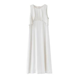 
Garbociaga Long Xier Charming Details Acetate pleated high waist small flying sleeves slim dress Z214