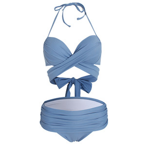 Swimsuit female Korean split bikini INS style fake sexy steel coincide three -point hot spring swimsuit
