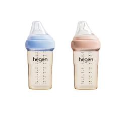 Hegen Singapore Originální širokokalibrová Kojenecká Láhev Pro Novorozence Ppsu Baby Proti Nadýmání Baby 240ml Odolná Proti Pádu