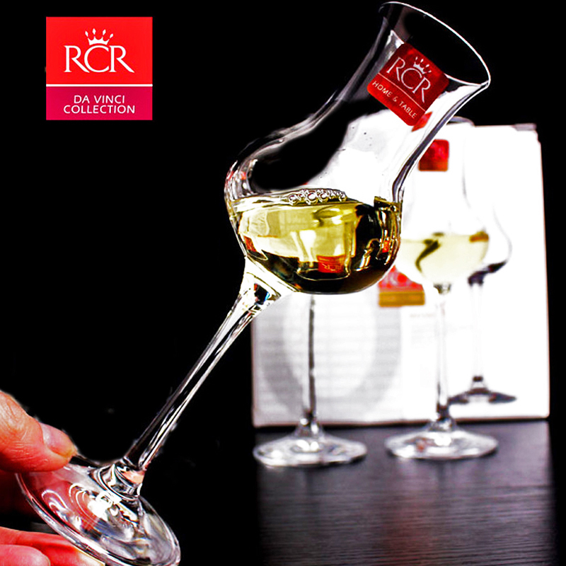 意大利RCR进口水晶玻璃烈酒杯闻香杯鸡尾酒杯威士忌郁金香甜酒杯
