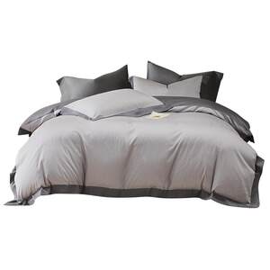 
Mercury Home Textiles 60S Long Staple Cotton Satin Light Luxury Kit Class A Antibacterial Quilt Cover Sheets Simple Home Bedding