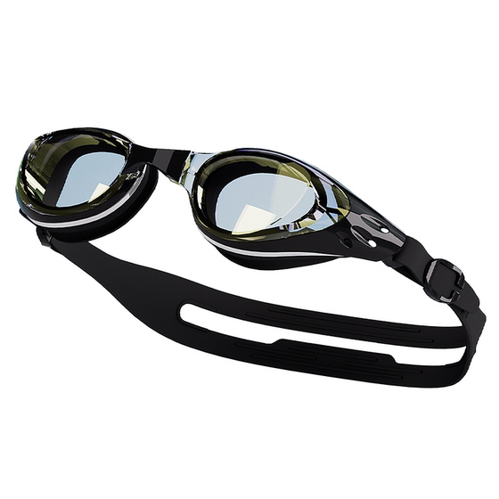 
Swimming goggles with degree myopia high definition anti-fog waterproof women's men's swimming goggles diving goggles equipment swimming cap set