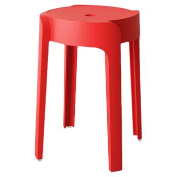 Nordic wind plastic stacking chair backup round stool
