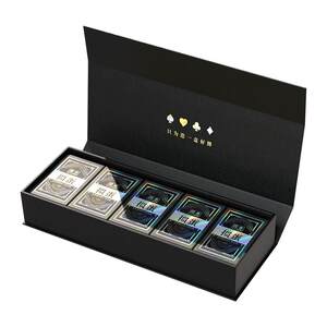 
High-end egg-breaking playing card gift box set for the New Year and the holidays, imported black core corporate business souvenirs