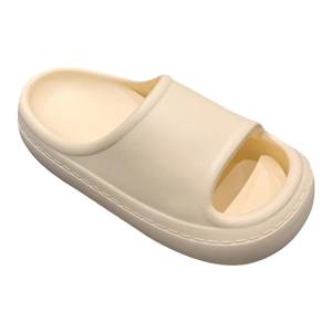 Fine strip Creative anti -collision design one word slippers female summer Korean version of the fashion soft thick bottom deodorant sand slippers