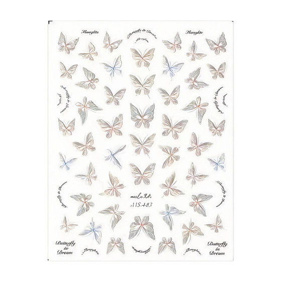 
Internet celebrities hot recommendation pure desire nail art stickers 2025 hot products shell light butterfly thin tough glue nail decoration accessories