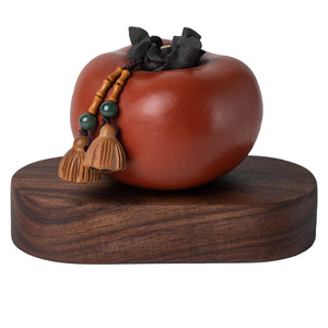 
Guofeng Persimmon New Persimmon Ruyi Car Ornaments Wooden Car Decorations Center Console High-End Table Gift