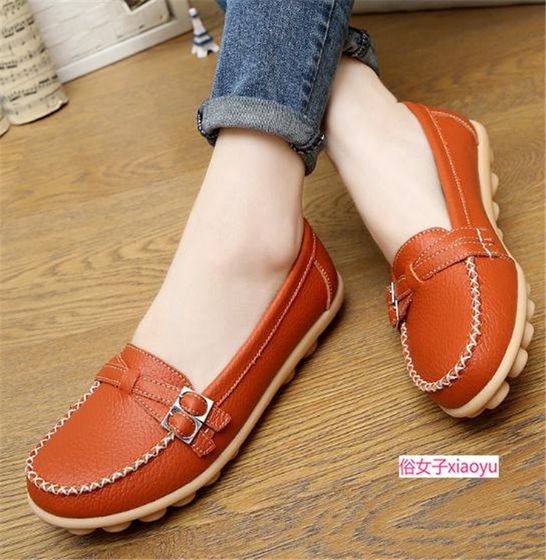 mother shoes Casual flat shoes girl peas Shoes big size41 42