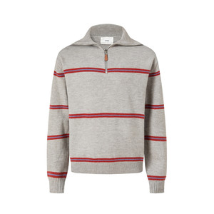 
UTIMUS half-pull striped sweater knit sweater sweater pullover autumn and winter warm blended men and women's couples