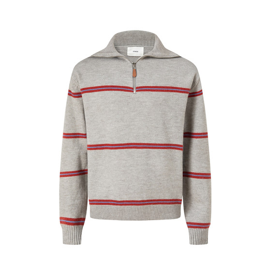 
UTIMUS half-pull striped sweater knit sweater sweater pullover autumn and winter warm blended men and women's couples