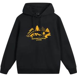 李宁卫衣男士冬季2025新款情侣休闲帽衫美式薄款上衣长袖女运动服