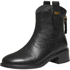 
TATA his and her boots new winter black versatile plus velvet fashion boots women's casual short boots CKS01DD5