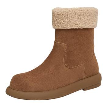 Best winter new style thickened velvet warm snow boots furry shoes thick-soled women's large cotton shoes short boots M5311DZ4