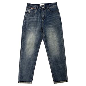 
Moke Spring and Summer New American Retro Blue Jeans Men's Trendy Brand Handsome Washed Slim Stretch Small Foot Men's Pants
