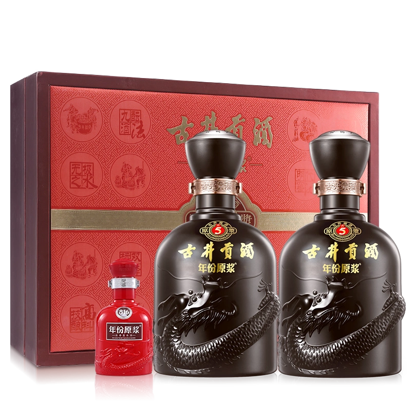 官方旗舰店】古井贡酒年份原浆古5礼盒50度500mL*2瓶白酒送礼-Taobao