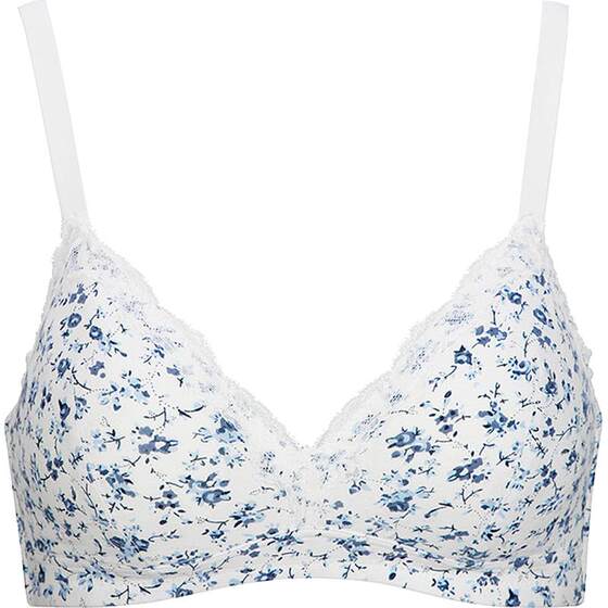 
Ancient and modern retro print comfortable, no steel ring fresh bra bra bra girls underwear women thin style 0I1177