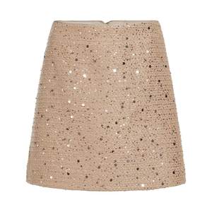
FIVE PLUS small fragrant skirt for women, A-line short skirt, high waist sequins and gold-plated skirt