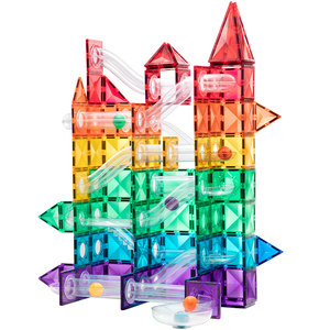 mideer Milu children's magnetic piece color window magnetic building block tube track boys and girls educational birthday gift toys