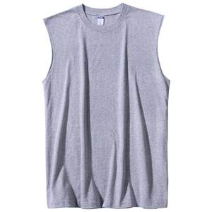 American style heavyweight camisole vest for men's outerwear, summer Xinjiang cotton, solid color, fitness and sports, white sleeveless t-shirt for men and women