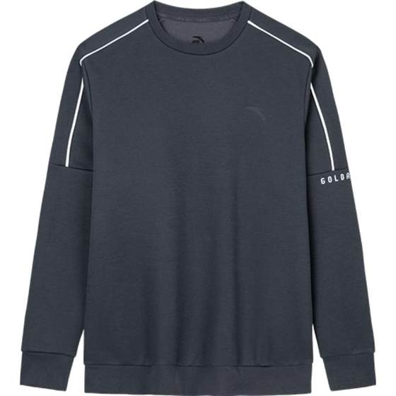 
ANTA easy-care sweatshirt丨Knitted sportswear men's winter all-match round neck pullover plus velvet long-sleeved top