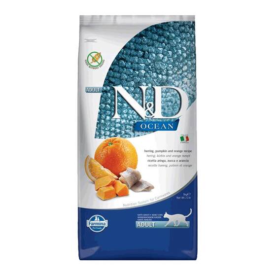 
[Self-operated] Farmina Famina Cat Food 5kg Herring Sweet Orange Adult Cat Food High Protein Grain-free Cat Food Main Food