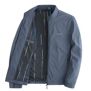 Dad's autumn clothing outer collar punching clothes men's jackets casual business stretch the middle -aged and elderly jacket spring and autumn models thin
