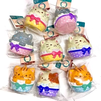 Spot Special Price Японский Ник настоящий Супер милый Cat Cup Cake изысканный метка медленно отскока