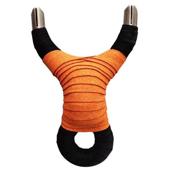 New stainless steel cold-bending traditional flying tiger fork flat leather no-tie joints fast-shooting precision and powerful reversal slingshot device