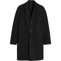 Hm Men's Woolen Coat 2023 Winter New Stylish Simple Single-breasted Flat Lapel Coat 1190144