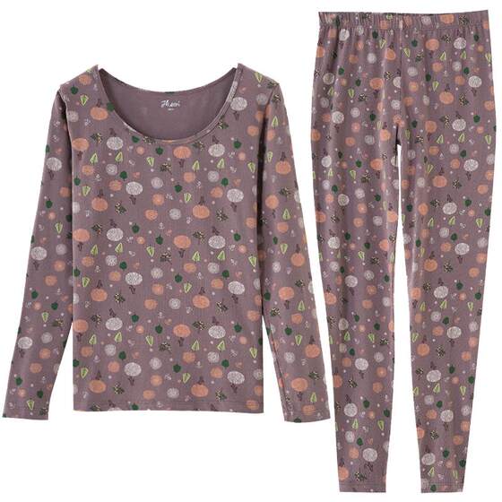 Top Underwear sleeve, cotton slim slim -fitting large size autumn clothes autumn pants female top gourd bottom shirt wiring pants