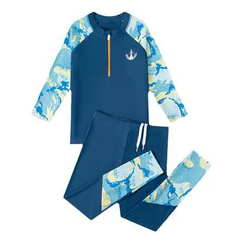 Yuki boy split long -sleeved sunscreen children's swimsuit
