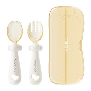 
Ying's baby spoon learning to eat training silicone spoon newborn baby independent eating complementary food spoon children's tableware
