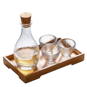 
Japanese style glass wine utensil set hammer pattern wine cup wine pot small wine glass sake pot sake thermostat wine pot hot pot wine warmer