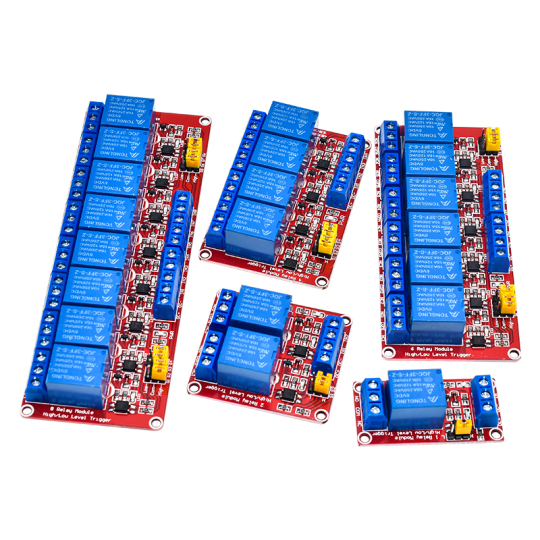 5V 12V 24V 1/2/4/8チャンネルリレーモジュールオプトカプラ絶縁