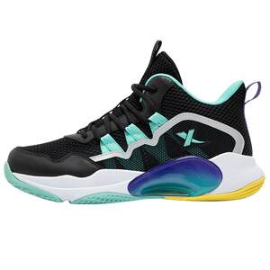 Xtep children's shoes for boys' basketball shoes for middle and big children's spring and summer children's new basketball shoes breathable non-slip shock absorbing basketball shoes