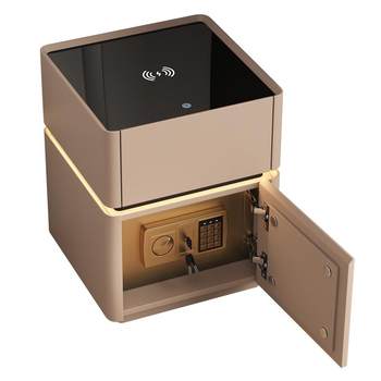 All-steel password lock safe full solid wood bedside table