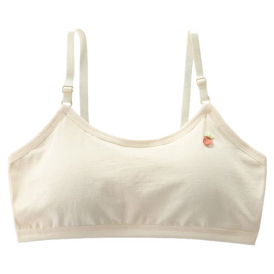 
Girls' underwear, developmental period, high school students' adolescent pure cotton thin section, no steel ring, anti-bump bra, small sling